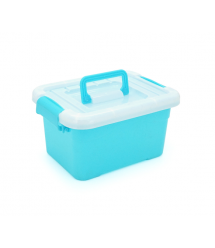 Пластиковий переносний ящик для інструментів 170 х 120 х 90мм, блакитний