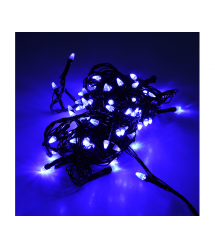 Гірлянди 100LED (Діод) Blue, 7 режимів, 5 метрів, чорна ізоляція, BOX
