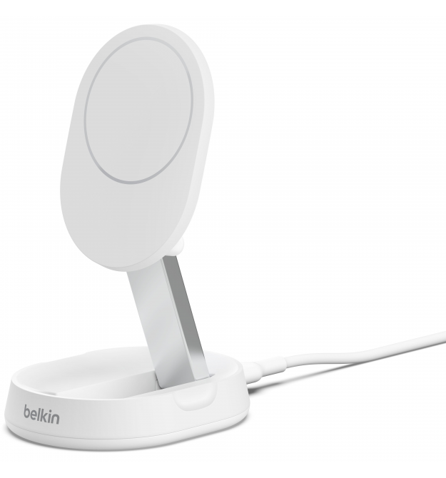 Belkin Зарядное устройство безпроводное 15Вт Stand Magnetic Qi2, белый