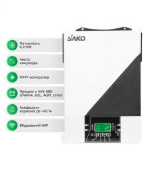 Комплект резервного живлення 6.2kW 10.24kWh: автономний інвертор Sako SUNON IV 6.2KW