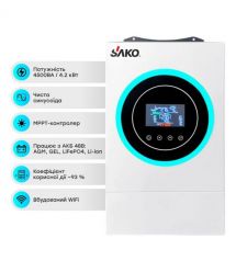 Комплект резервного живлення 4.2kW 4.8kWh: гібридний інвертор Sako SUNON V 4.5KVA-420