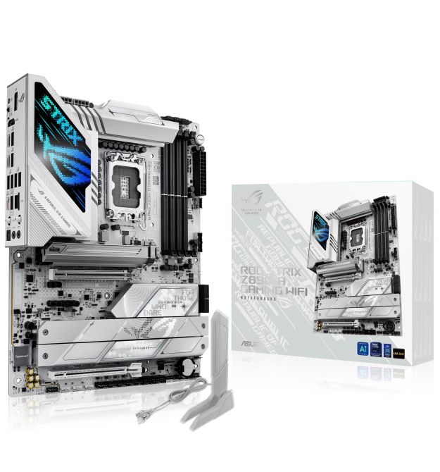 ASUS Материнcкая плата ROG STRIX Z890-A GAMING WIFI s1851 Z890 4xDDR5 M.2 DP HDMI Wi-Fi BT ATX белый