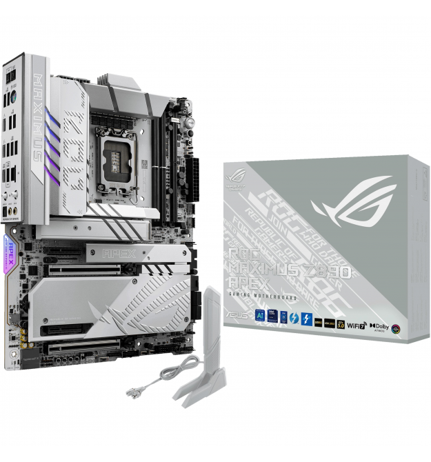 ASUS Материнcкая плата ROG MAXIMUS Z890 APEX s1851 Z890 2xDDR5 M.2 Thunderbolt DP Wi-Fi BT ATX белый
