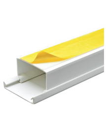 Кабельний канал з подвійним замком, із самоклеючою стрічкою Merlion 16х16х2000мм (10шт упаковка) білий, ціна за упаковку