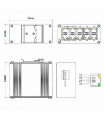 PoE-комутатор 10-портовий E-LINK LNK-IMC010GPB з 8 портами PoE