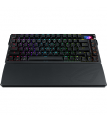 ASUS Клавиатура механическая ROG Azoth Extreme 81key, NX Snow, USB-A/WL/BT, EN, RGB, чёрный