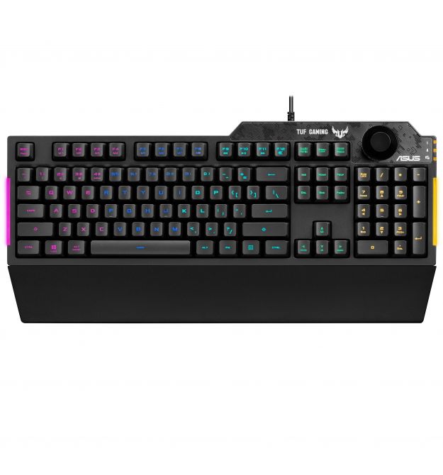 ASUS Клавиатура TUF Gaming K1 RGB 104key USB UA Black