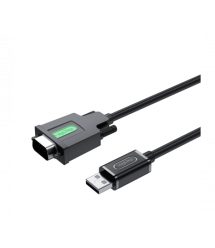 Кабель VEGGIEG V-U401, USB - RS232, PL2303 Chipset, Gray, довжина 1.5м, Box