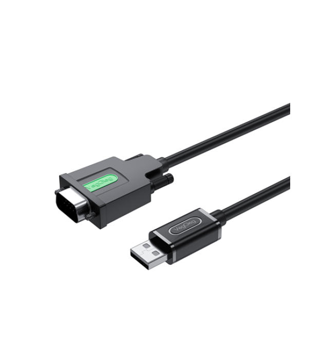Кабель VEGGIEG V-U401, USB - RS232, PL2303 Chipset, Gray, довжина 1.5м, Box