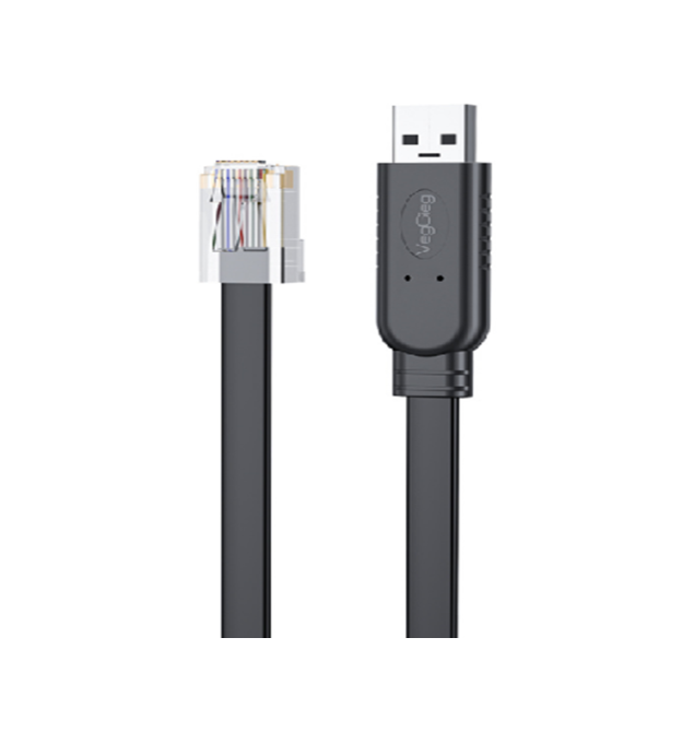 Кабель VEGGIEG V-U403, USB - RJ45, FTDI-TF 232 Chipset, консольний, Gray, довжина 1.5м, Box