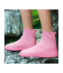 Латексні бахіли від води та бруду, потовщені, силіконові, р.30-33, рожеві