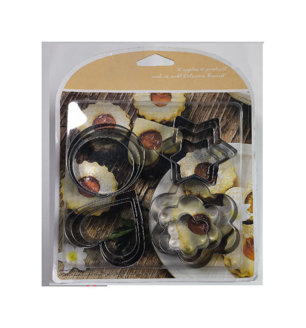 Форми для печива з нержавіючої сталі (різнорозмірні) 20 предметів - фігурок,Blister