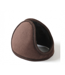 Зимові теплі амбушюри - навушники, плюш - оксамит, коричневий