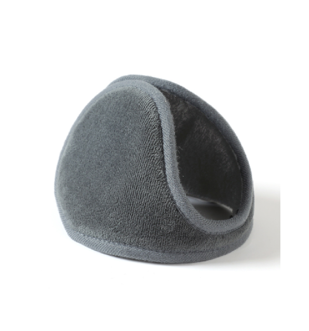 Зимові теплі амбушюри - навушники, плюш - оксамит, сірий