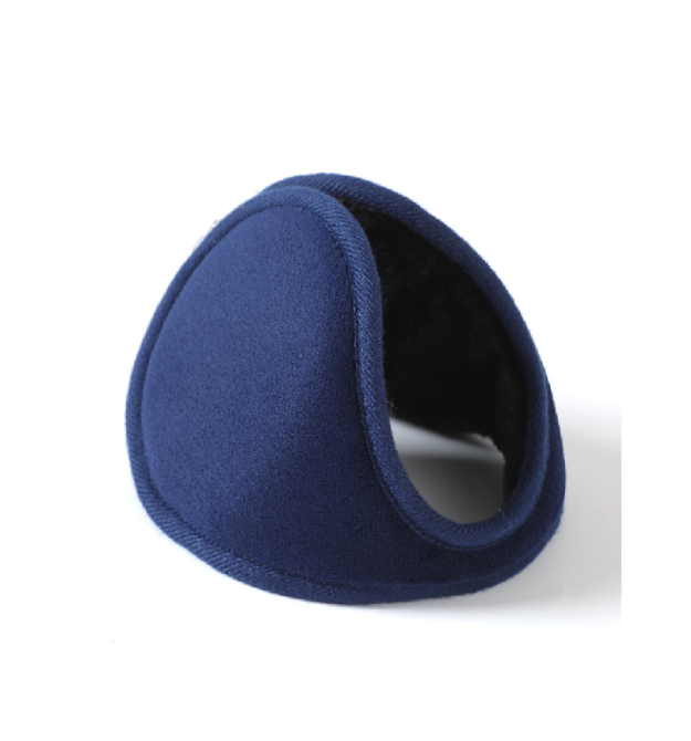 Зимові теплі амбушюри - навушники, плюш - оксамит, синій