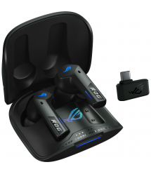 ASUS Гарнитура ROG Cetra True Wireless SpeedNova, ANC, BT/WL, RGB, чёрный