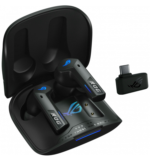 ASUS Гарнитура ROG Cetra True Wireless SpeedNova, ANC, BT/WL, RGB, чёрный