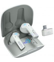 ASUS Гарнитура ROG Cetra True Wireless SpeedNova, ANC, BT/WL, RGB, белый