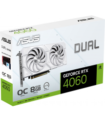 ASUS Видеокарта GeForce RTX 4060 8GB GDDR6 DUAL OC EVO белый DUAL-RTX4060-O8G-EVO-WHITE