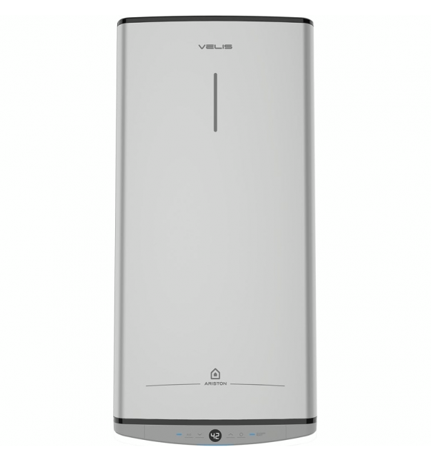 Ariston Водонагреватель электр. плоский слим VELIS TECH 80 EU, 80л, 2*1,5кВт, ун. монтаж, электр. упр-ние, B, Италия, Серый