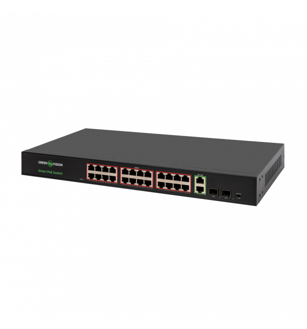 Комутатор мережевий POE GV-023-D-24G+2PG+2SFP
