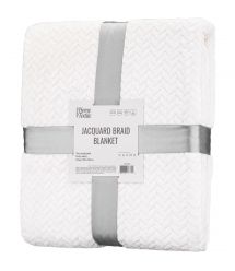 ARDESTO Плед Jacquard Braid 200х220см, 100% полиэстер, айвори