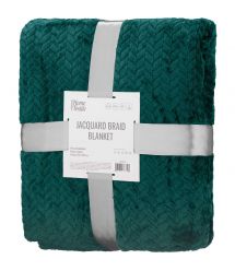 ARDESTO Плед Jacquard Braid 160х200см, 100% полиэстер, изумрудный