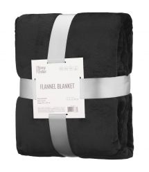 ARDESTO Плед Flannel 200х220см, 100% полиэстер, черный