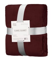 ARDESTO Плед Flannel 160х200см, 100% полиэстер, бургунди