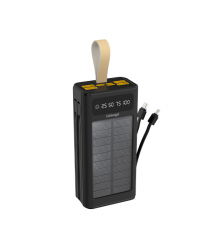 Power bank Linkage LKP-46+Solar 30000mAh, 22.5W, Кабелi Туре-С+Lighting, Black, Box