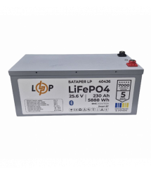 Акумулятор LP LiFePO4 25,6V - 230 Ah (5888Wh) (BMS 200A/100А) металл Smart BT