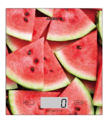 ARDESTO Ваги кухонні, 5кг, 2хААА в комплекті, скло, білий