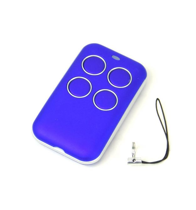 Мультичастотний універсальний пульт 4-х канальний для керування автоматикою воріт і шлагбаумами синій