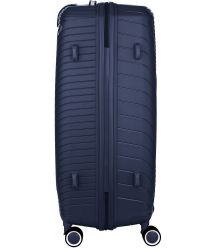 2E Чемодан пластиковый, SIGMA, большой, 4 колеса, тёмно-синий