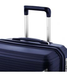 2E Чемодан пластиковый, SIGMA, большой, 4 колеса, тёмно-синий