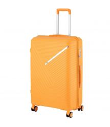 2E Чемодан пластиковый, SIGMA, большой, 4 колеса, оранжевый