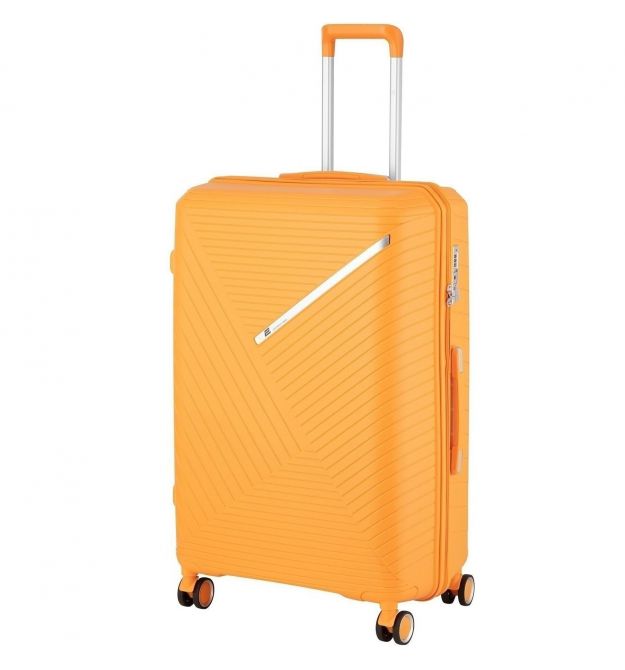 2E Чемодан пластиковый, SIGMA, большой, 4 колеса, оранжевый