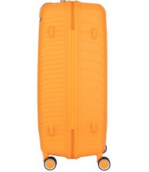 2E Чемодан пластиковый, SIGMA, большой, 4 колеса, оранжевый