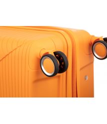 2E Чемодан пластиковый, SIGMA, большой, 4 колеса, оранжевый