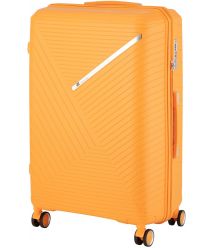 2E Чемодан пластиковый, SIGMA, большой, 4 колеса, оранжевый