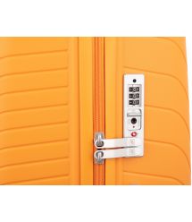 2E Чемодан пластиковый, SIGMA, большой, 4 колеса, оранжевый