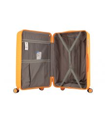 2E Чемодан пластиковый, SIGMA, большой, 4 колеса, оранжевый