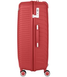 2E Чемодан пластиковый, SIGMA, большой, 4 колеса, красный