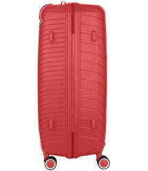 2E Чемодан пластиковый, SIGMA, большой, 4 колеса, красный
