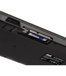 2E Клавиатура мембранная KS280 120key, WL/BT, EN/UK, silent, чёрно-серая