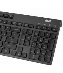 2E Клавиатура мембранная KS280 120key, WL/BT, EN/UK, silent, чёрно-серая