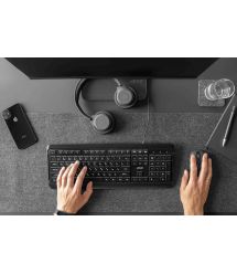 2E Клавиатура мембранная KS120 104key, USB-A, EN/UK, White LED, чёрный