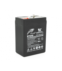 Акумуляторна батарея AGM RITAR RT645, Black Case, 6V 4.5Ah (70х47х99 (105)), 0.864kg Q20 (2022 рік)