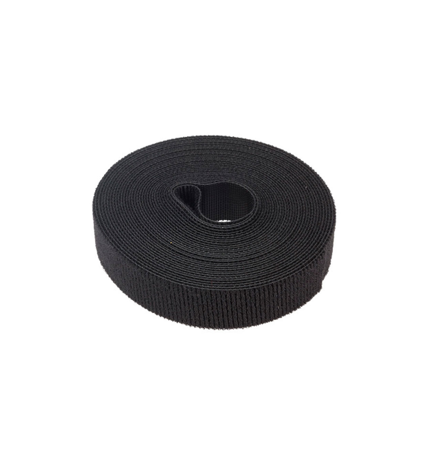 Стяжки на липучці ширина 15мм, рулон 45м, чорні, ціна за рулон