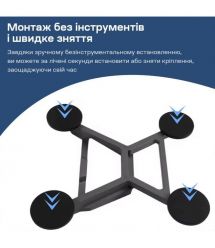 Кронштейн на магнітах E-NET SMM-03 на дах автомобіля для Starlink Mini